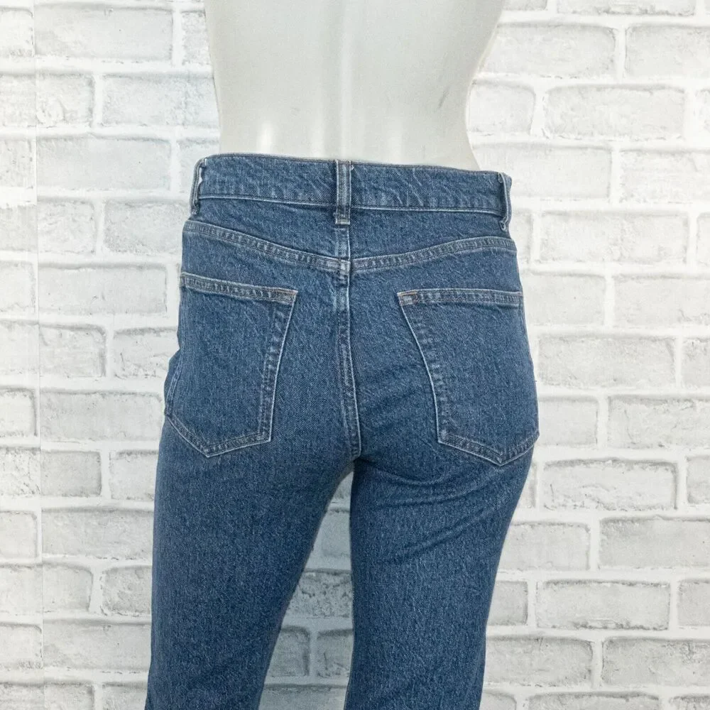 Reformation Women's Lisa High Rise Straight Leg Denim Jeans blue wash sz 26 - Picture 9 of 10